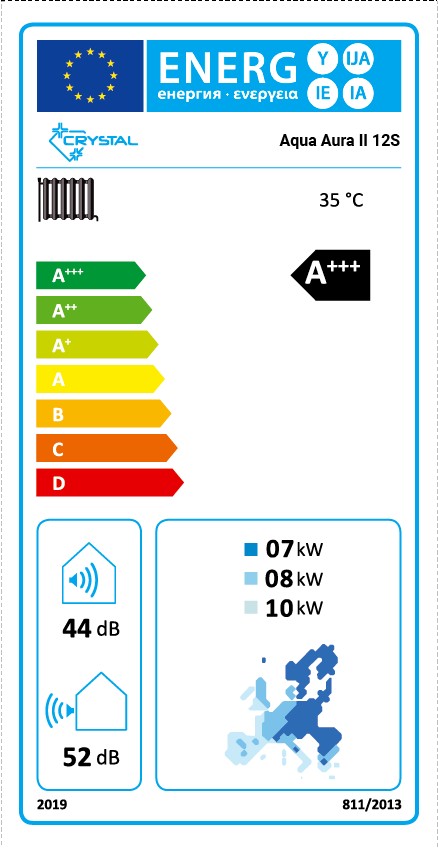 Инверторна термопомпа въздух-вода Crystal, Aqua Aura 11 kW