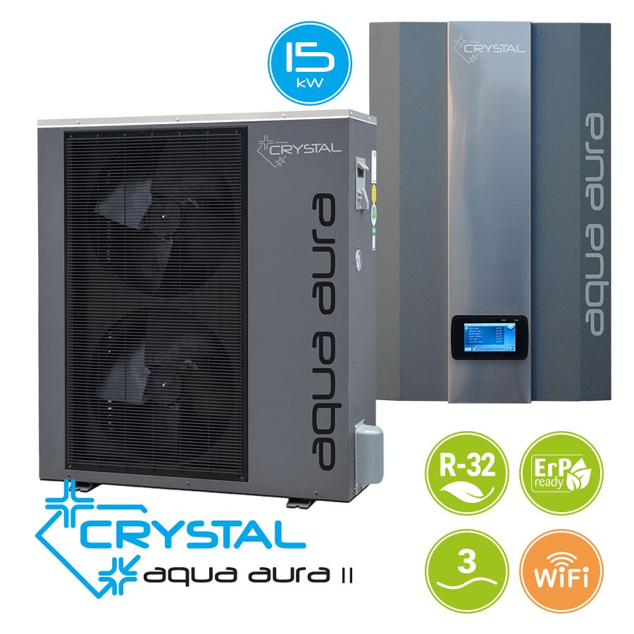 Инверторна термопомпа въздух-вода Crystal, Aqua Aura 13 kW