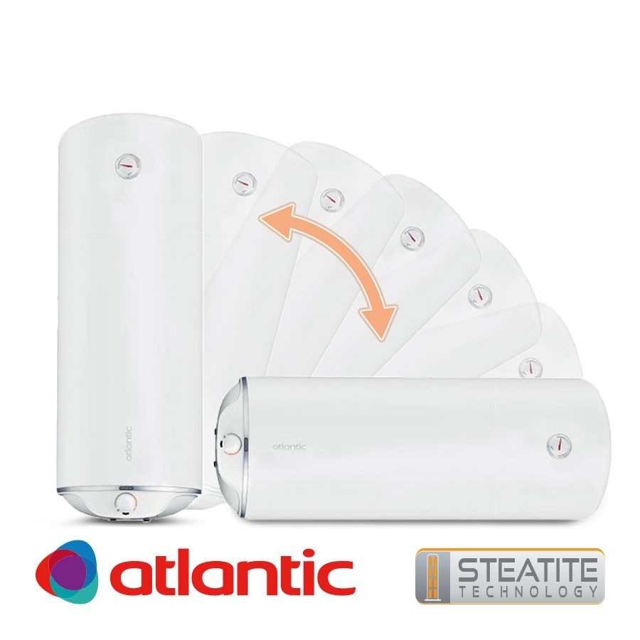 Бойлер 80 литра Atlantic Steatite Slim, мултипозиционен