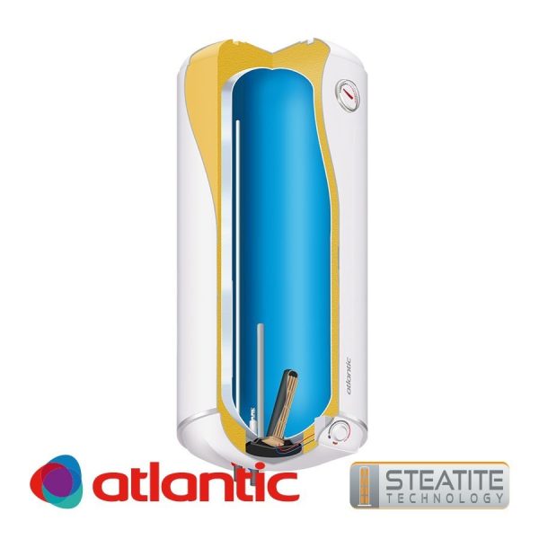 Бойлер 80 литра Atlantic Steatite Slim, мултипозиционен